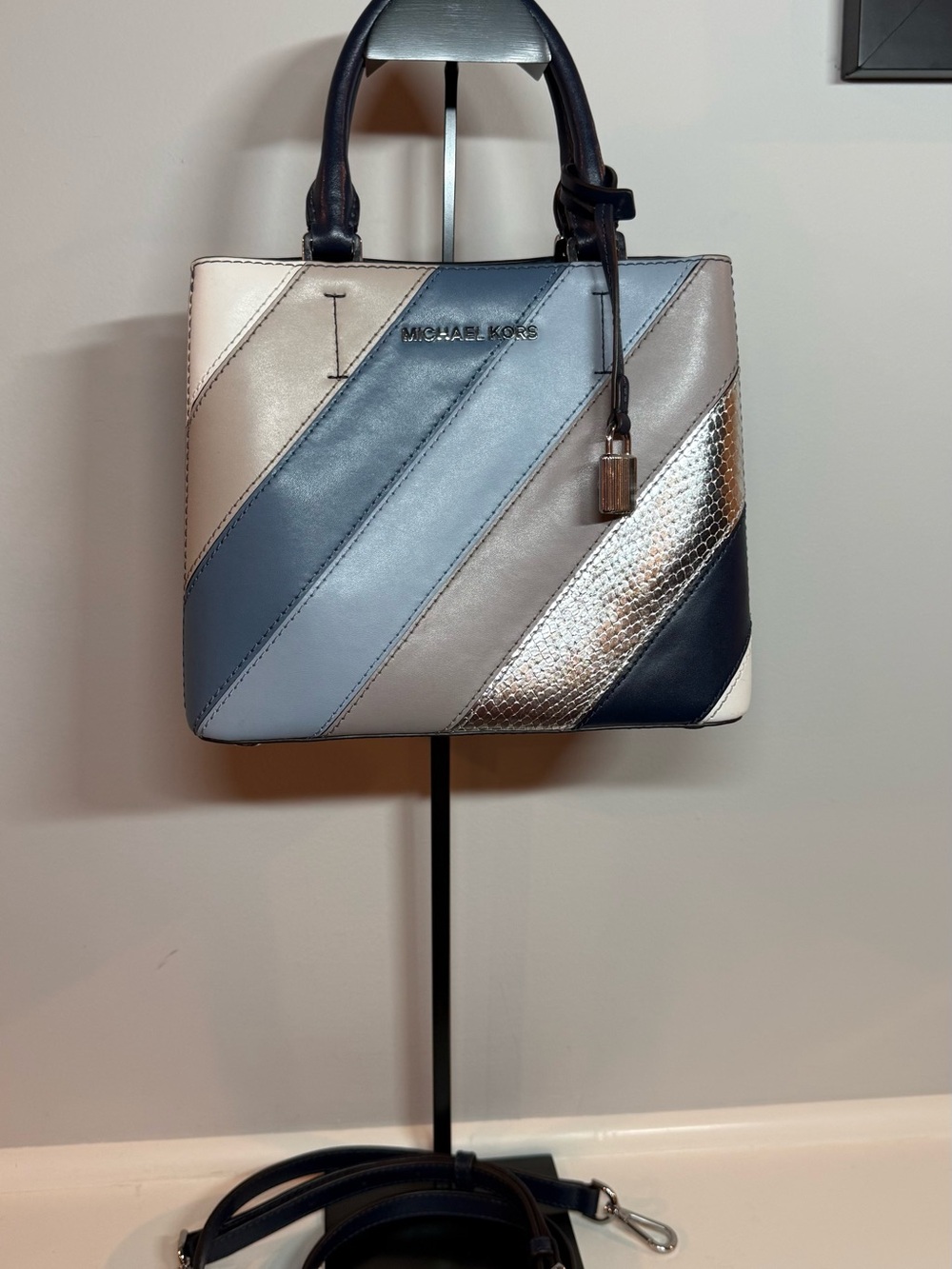 Michael Kors Adele Medium Messenger Leather Satchel